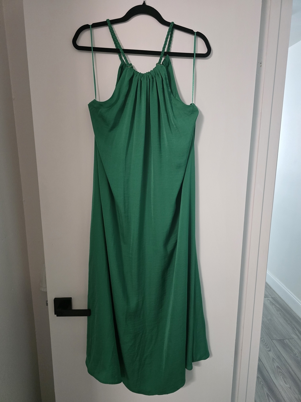 Green Halter-Style Maxi Dress - Elegant Summer Slip